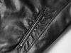 [English Details] Men's PU Leather Motorcycle Jacket - European Size, New Design with Plush Lining