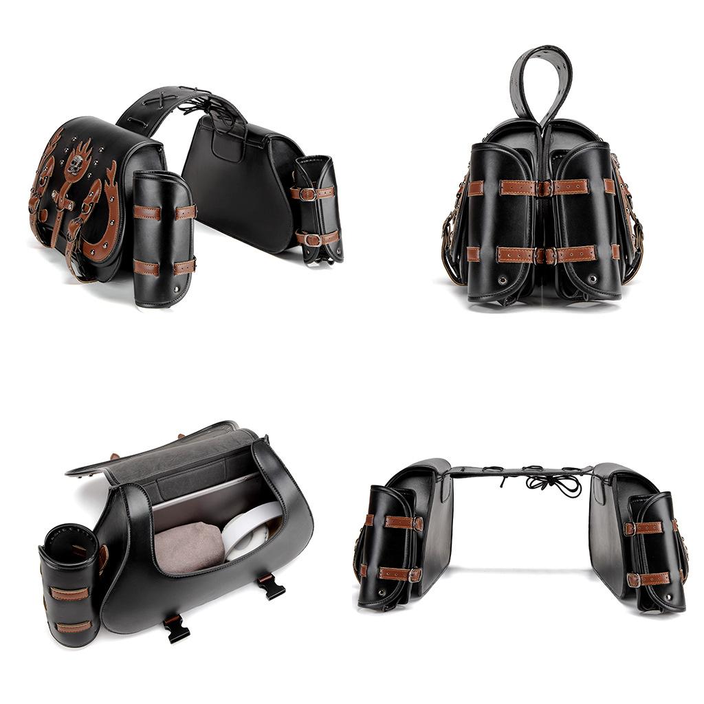 Heavy Industry Personalized Cruise Harley Motorcycle Equipment Side Bag, Modified Side Bag, Cycling Motorcycle Trailer