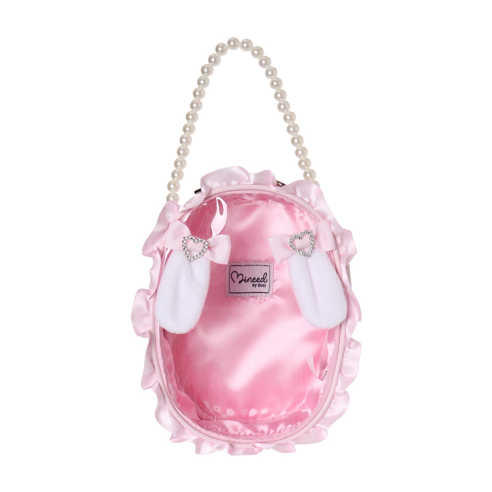 

Mineed плюшевый кошелек с кроличьими ушками Ошикацу жемчужный плюшевый кошелек Ита-бэг на плечо Пошет Ита-бэг Ита-бэг мероприятие фестиваль акриловый брелок [Оцел] розовый