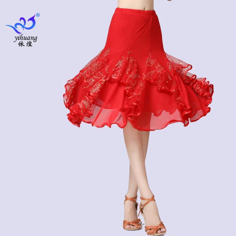 Sequins Ballroom Dress Stage Dress Mesh Dress Dance Practice Dress Latin Dress