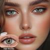 FreshLady 1 Pair 2pc 14.20mm Yearly Disposable Colored Contact Lenses, Natural Brown/Blue/Green Color, Suit for Makeup/daily Live