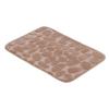 Flannel Doormat Cobble Shaped Carpet Soft Absorbent Mat Nonslip Mat Bathroom Rug for Suitable for Home Bathroom Kitchen Bedroom Living Room(Brown )
