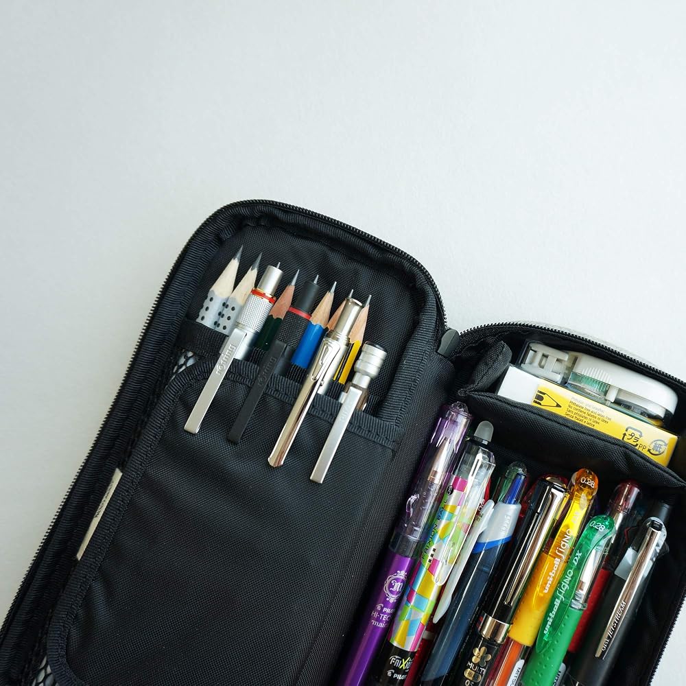 LOONLOON Pencil Case, Pencil Case, Large Capacity, Two-story, Multi-function, Middle School, High...