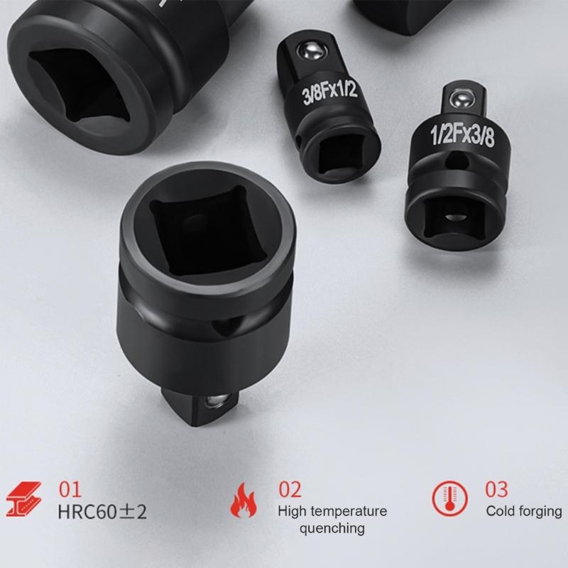 2pcs Impact Socket Adapter Set Converts 3/4Inch To 1/2Inch & 1/2Inch To 3/4Inch for Profession Repair Tool Easy Carrying