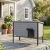 Weatherproof Cat House with Hinged Roof, Removable Floor, Entrance, for 1-2 Cats Up To 12 Kg, 85x55x70 Cm, Light Grey