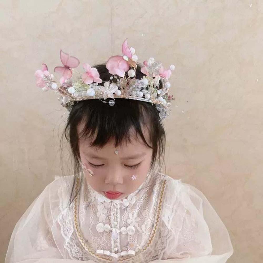 Beads Butterfly Fairy Hair Hoop Bohemia Style Flower Headdress Elegant Wreath Headband  Bridal