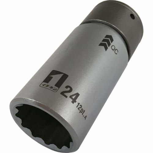 

Ichinen Access MUST TOOL IM-4W24-12K QC Socket, Single, 24mm, 12-Point, 19808, 12.7mm (4-minute) Drive