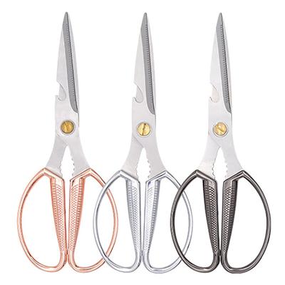 Paslanmaz Çelik Keskin Çok Fonksiyonlu Mutfak Makası Gıda Tavuk Sebze Barbekü Et Balık Kesme Makası Aksesuarları için