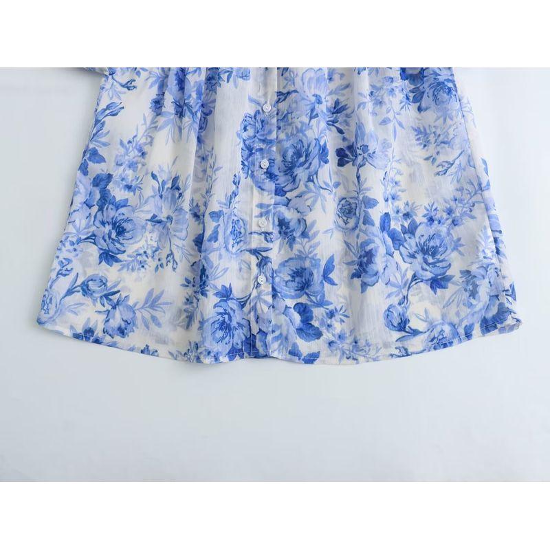 Jnleaog New Fall Women's Clothing European, American and French Style Laminated Decoration Flower Print Blouse 2298069 044