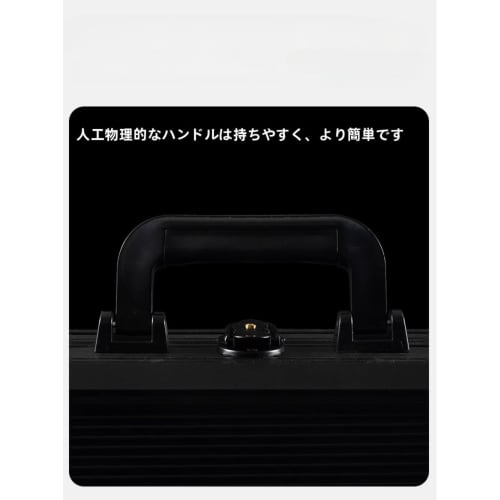 Portable thick aluminum alloy briefcase with rounded corners (black)