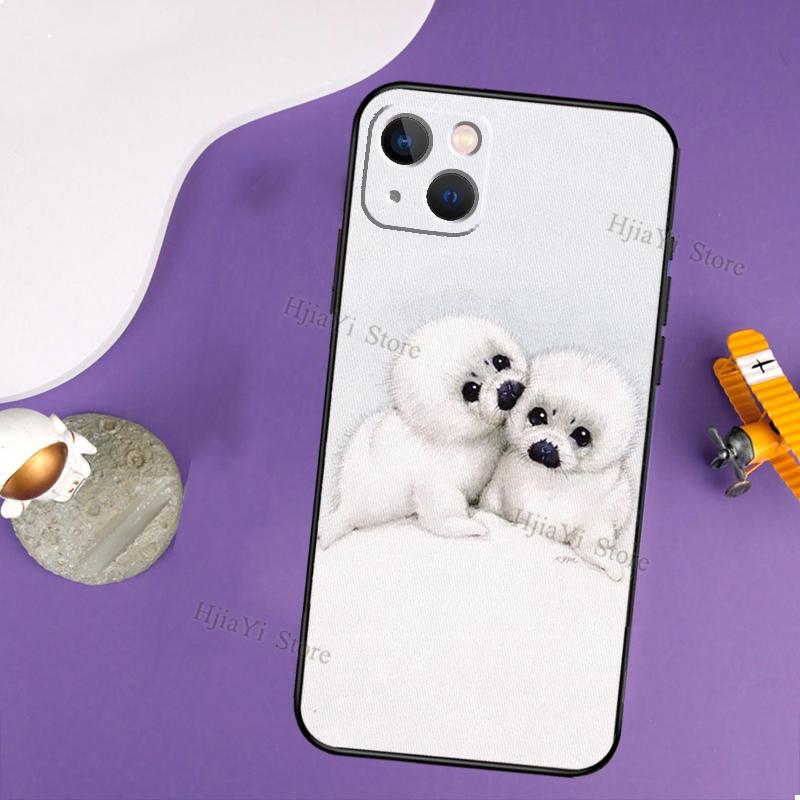 Baby Seals Case For iPhone 14 13 Pro X XS Max XR 7 8 Plus Cover For iPhone 14 12 Mini 11 Pro Max SE 2020