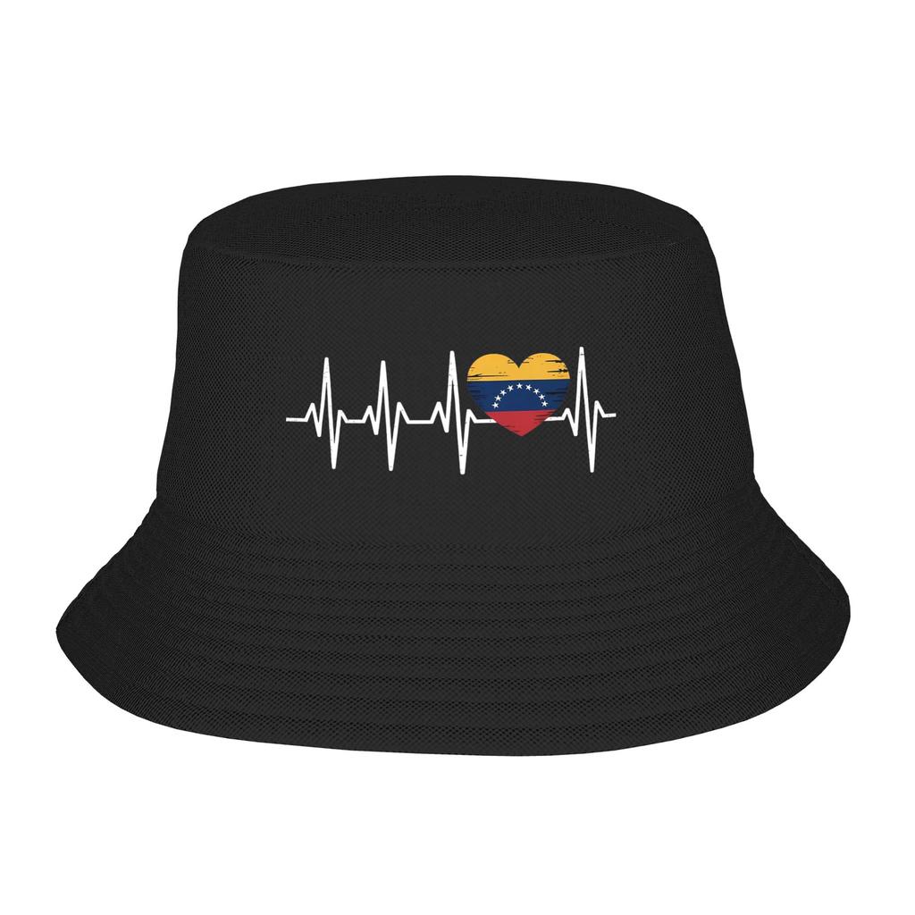 Casual Venezuela Map 7 Stars Flag Bucket Hat Women Lightweight Hiking Venezuelan Fishing Hat Bob Hats