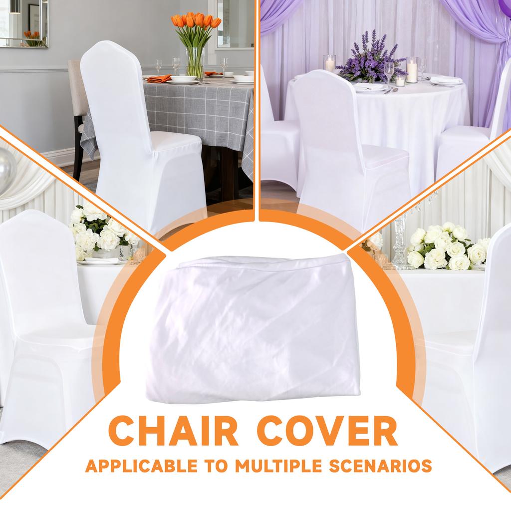 10 Pack Spandex Chair Covers - Stretch Polyester Chair Covers For Weddings, Banquets, Parties And Dining Chairs - Graphic Design, Universal