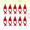 20pcs Red Mini Christmas Hat Wine Bottle Covers Santa Caps Holiday Party Decoration Xmas New Year Accessories 11Cm Hats