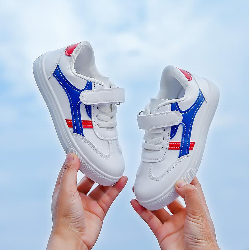 Children's Sports Shoes Spring Shoes Girls Shoes Student Non-slip Shoes Boys Leather Casual Sneakers White Shoes