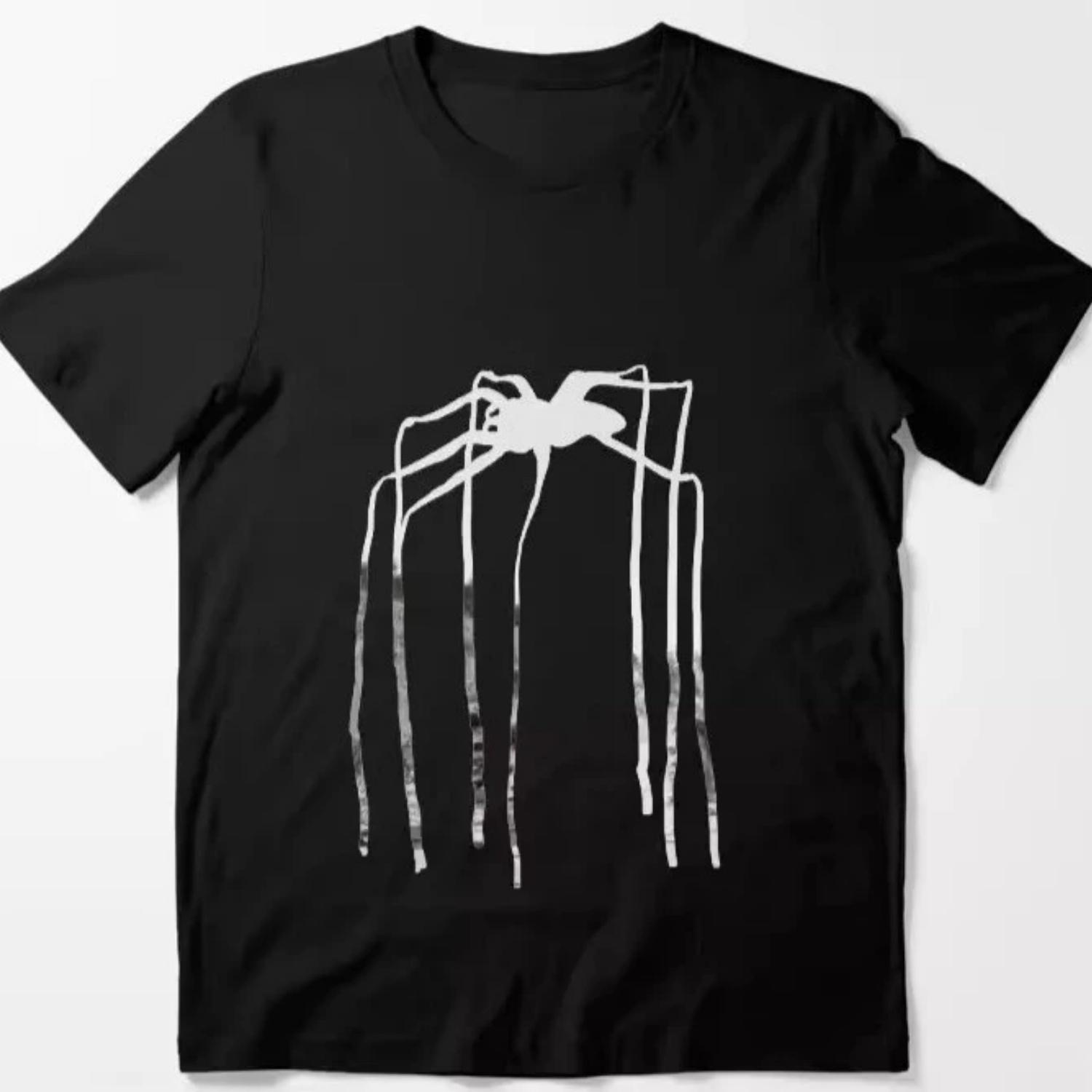 

2025 Summer Hot Popular Design Short Sleeve Spider Shirt Pure Cotton Streetwear Graphic T Shirts Vintage Oversize Tops Tees XXXXXL чорний