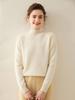 Women's Classic Cashmere Half-High Neck Knit Sweater - Thick, Warm, and Loose Fitting Base Layer Top
