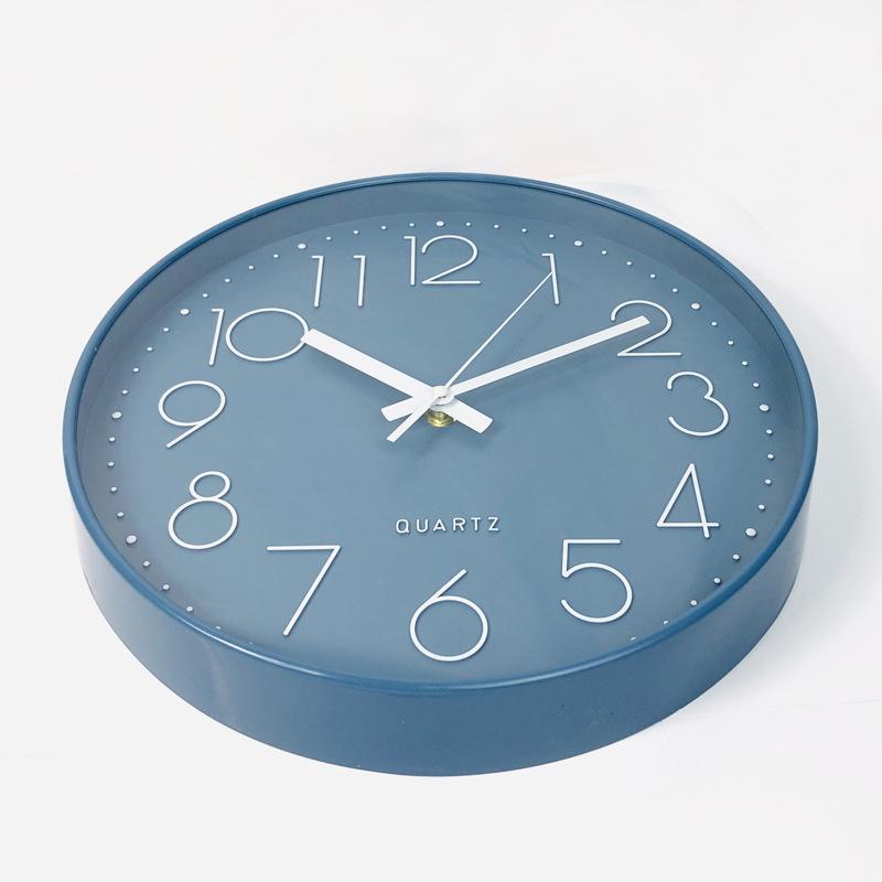 10-Inch 3D Digital Quartz Wall Clock - Silent Sweep, Plastic, 25cm Wall-Mounted