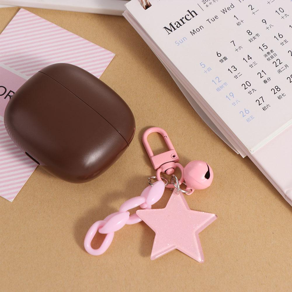 Ornament Glitter Stars Pendant Pink and Black Y2K Jewelry Keychain Cartoon  Keychain  Women Men