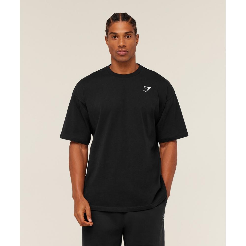 Gymshark CresT Oversized T shirT Gs Black A4c5a Bb2j