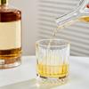 Gestreiftes Weinglas Transparentes Whiskey-Cocktailglas Europäischer Stil Eiskaffee-Tassen Klassischer Becher Party-Bar-Glaswaren