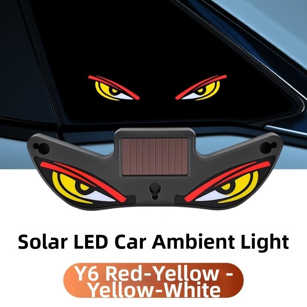 Wireless Solar Devil Eyes Car LED Warning Light Suction Cup LED Car Light Car Atmosphere Light