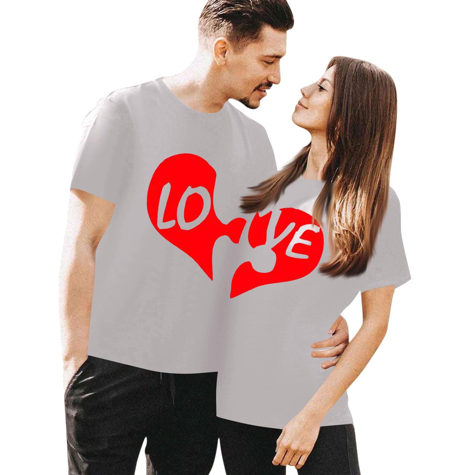 

Мужская повседневная футболка с круглым вырезом и коротким рукавом с принтом ко Дню святого Валентина M