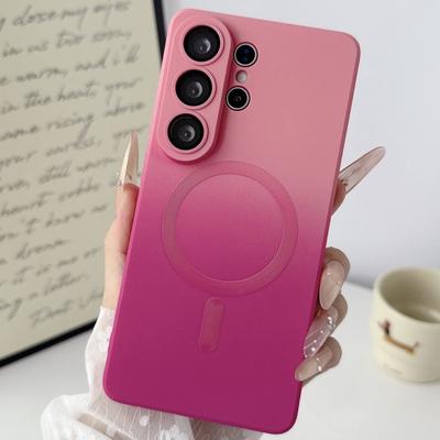 Gradient Color Magnetic Phone Case for Magsafe with Camera Lens Protection For Samsung Galaxy S26 Ultra S25 S24 S23 S22 S21 Plus