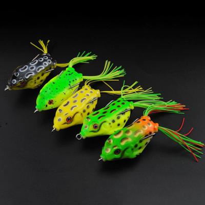 5Pcs/Set 6cm Fishing Artificial Lifelike Lure Wobbler Frog Shaped Fish Bait