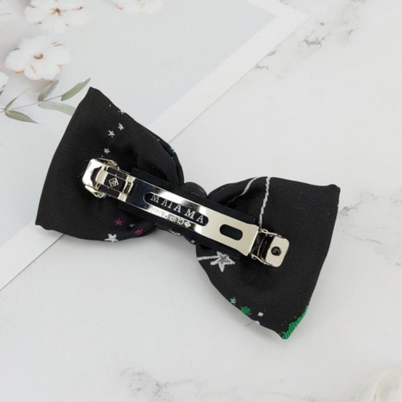 MAIA Milky Way Star Jacquard Hair Ribbon Pin - Green