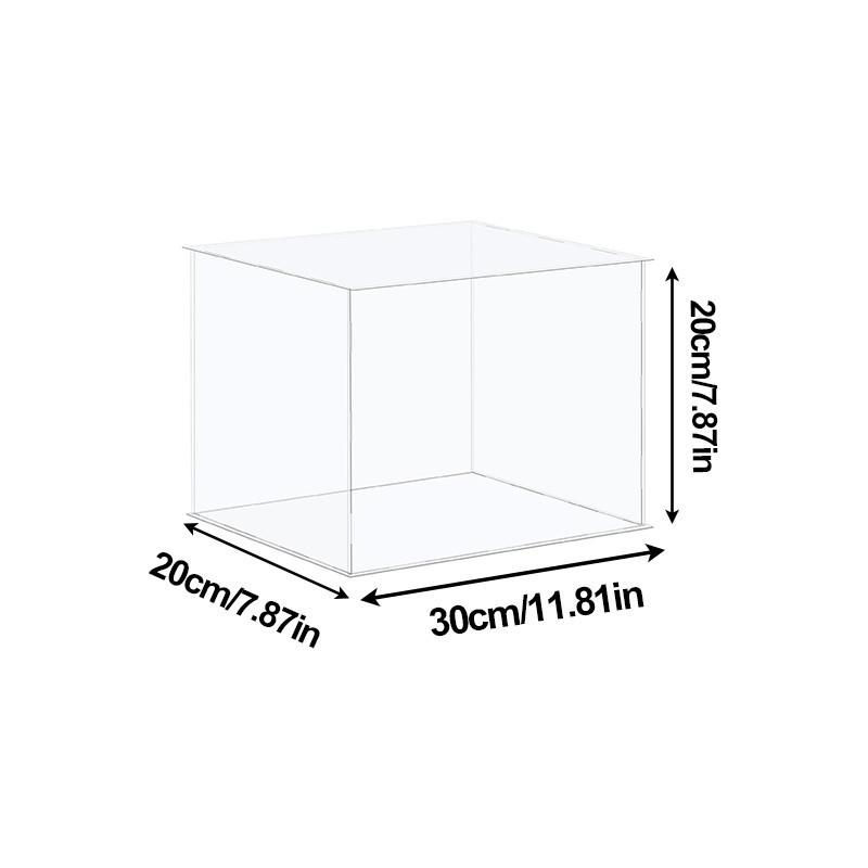 1 stk klar akryl utstillingsboks Benkeboks arrangør stativ Støvtett beskyttelse utstillingsmonter displayboks