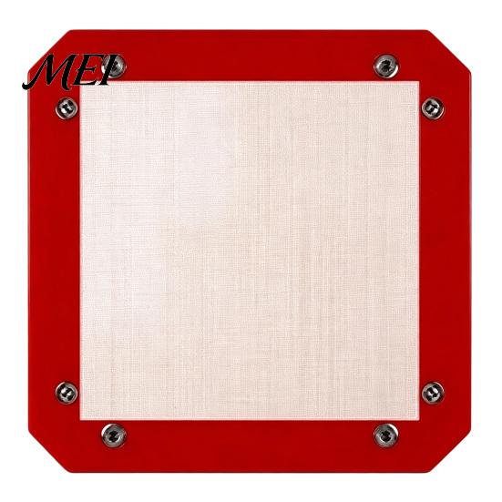 Foldable Baking Tray Silicone Fiber Mat with Button, Non-Stick Oven Safe Rectangle Easy Clean Accessories Tray, Leakproof Heat Reistant Snap