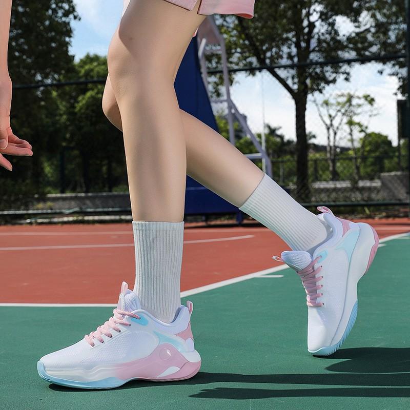 Unisex Youth Basketball Shoes Mid-Cut Mesh Upper Lightweight Breathable Court Outdoor Sport Sneakers