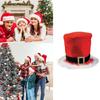 Adult Christmas Santa Hat with White Brim Cap New Year Party Cosplay Accessories