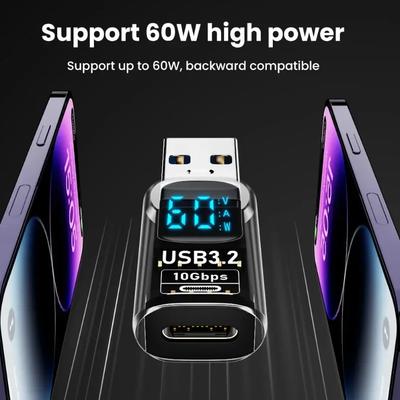 USB3.2 Digital Display Adapter 4K@60Hz USB-C OTG for iPhone16 15 Pro Max Samsung iPad PC Laptop Fast Charge Data Sync