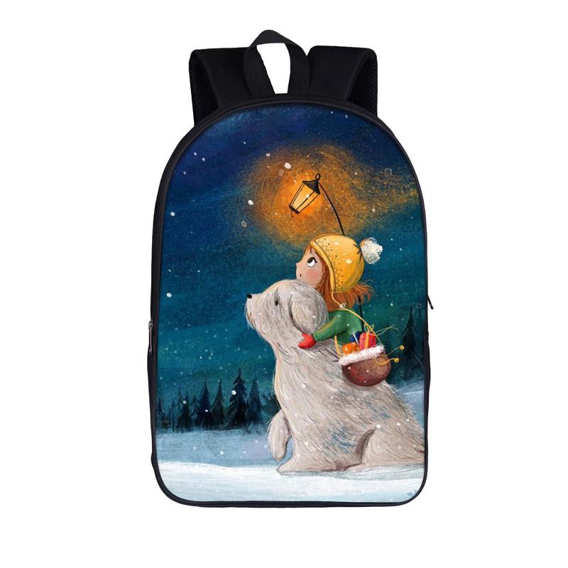 Trendy Youthful Colorful Galaxy Space Cat Dog Animal School Bags Notebook Backpacks 3D Printed Oxford Waterproof Travel Bags