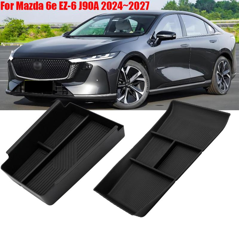 Automobilio laikymo dėžutė Mazda 6e EZ-6 J90A 2024~2027 Porankių laikymo dėžutė Centrinės konsolės apatinė dėtuvė Tvarkymo priedai