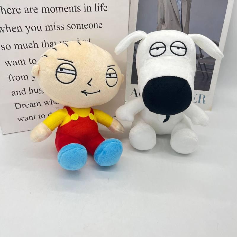 צעצוע קטיפה Family Guy חיה ממולאת מצוירת מצחיקה למעריצים 18*18 ס"מ קטיפה קצרה מילוי כותנת PP אריזת שקית רשת דמויות מצחיקות