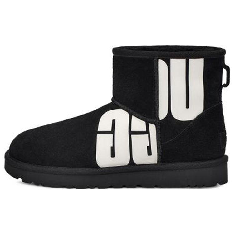 

UGG Warm Non-Slip Mini Short Snow Boots Deconstructed Logo Style Women boots Black 1127051-BLK 40