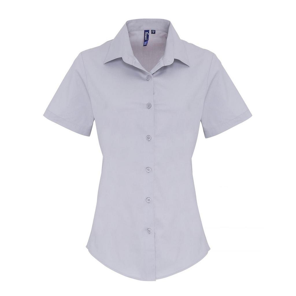 Premier Womens/Ladies Stretch Short-Sleeved Formal Shirt