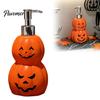 Distributeur de savon d'Halloween Distributeur Citrouille, Flacon rechargeable pour lotion liquide pour les mains, Distributeur à pompe pour les fêtes Type pression vinyle durable pour la salle de bain