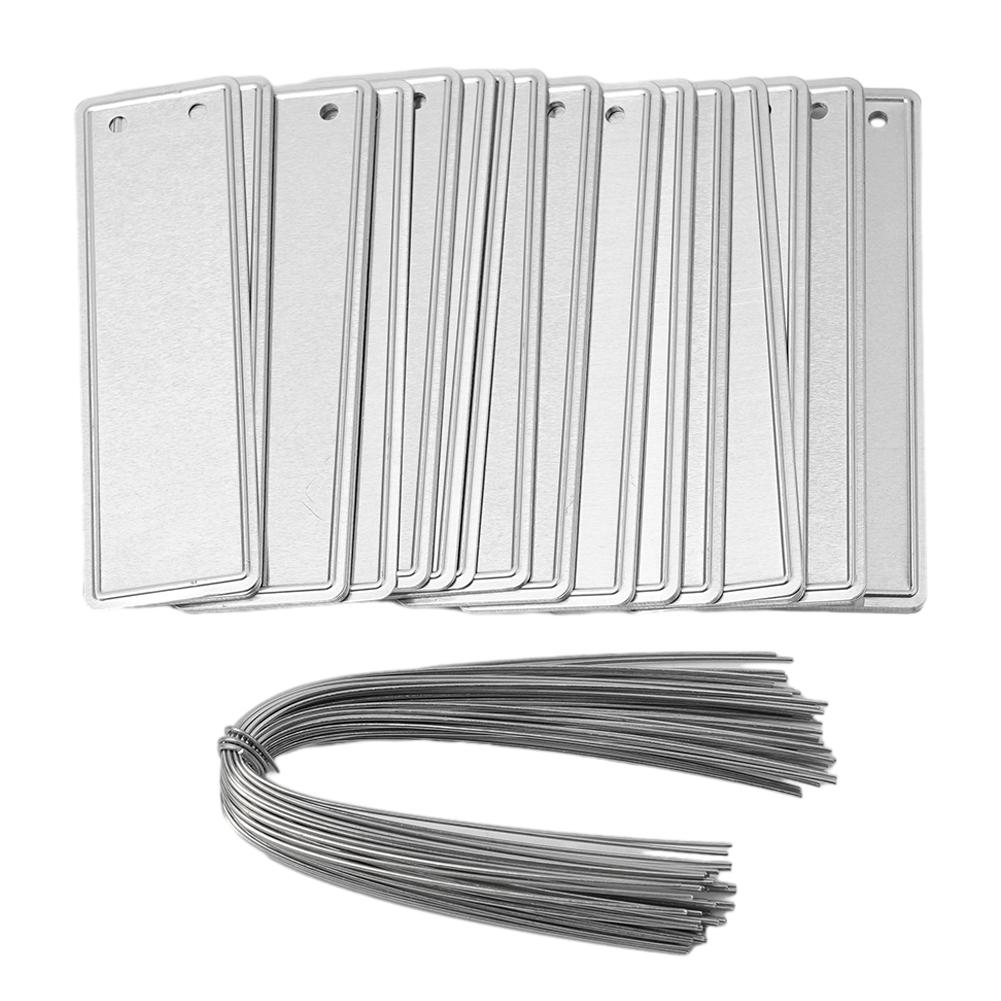 

1 Set Aluminum Plant Labels Double Sided Metal Labels Tree ID Tag Iron Wire Garden Supplies Plant Markers Labels