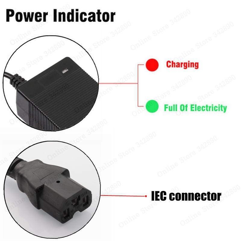 

67.2V 2A Lithium Battery Charger For 60V Li-ion battery with IEC connector US