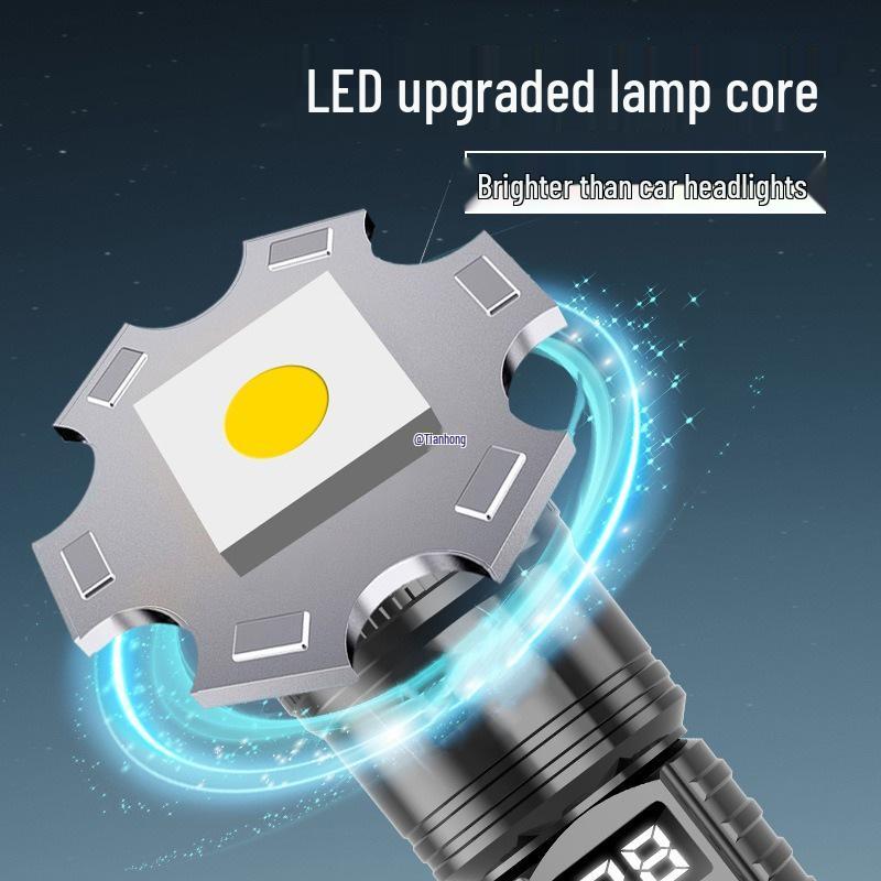 High-Powered Outdoor Flashlight with Telescopic Zoom & Multifunctional Emergency Light