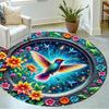 1pc home carpet design for office decor gift living room bedroom non slip colorful hummingbird flowers rug