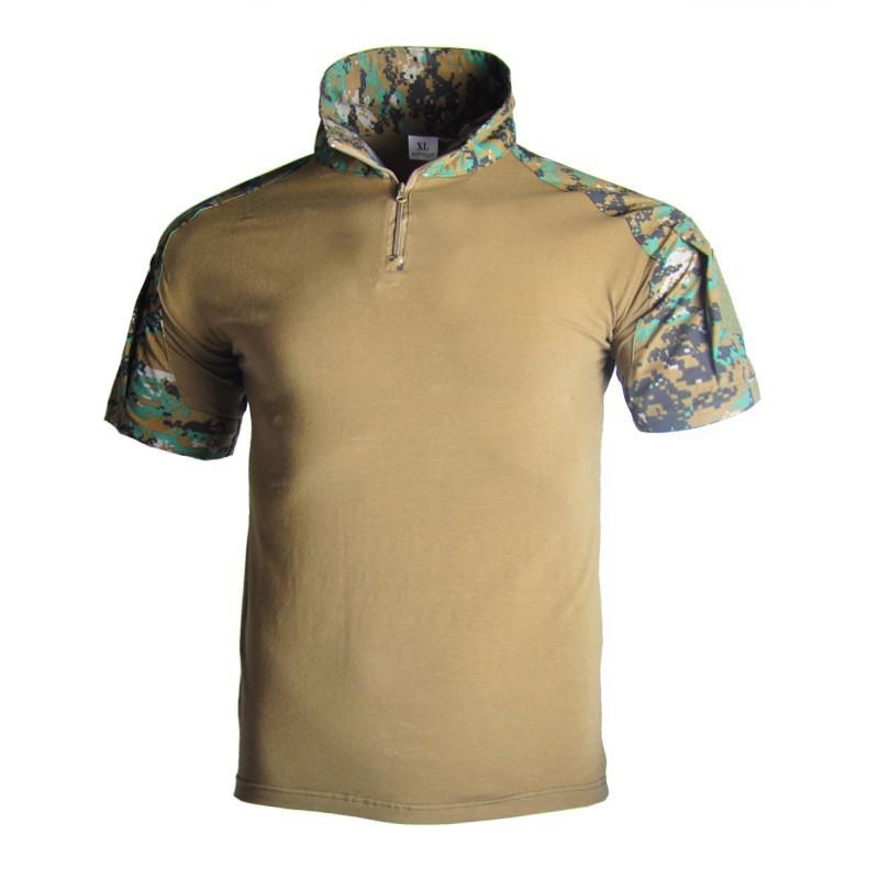 Hanye Outdoor Camouflage Suit Frog Training Short-sleeved Breathable T-shirt Short Coat