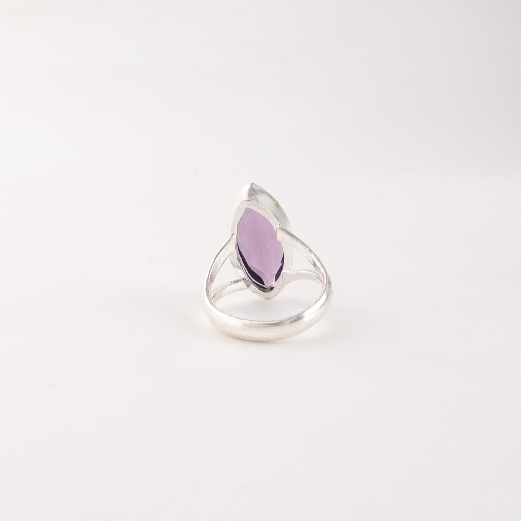Piatră prețioasă Ametist Argint Sterling 925 Bijuterii Lucrate Manual Inel de Petrecere Pentru Femei RR-23-2