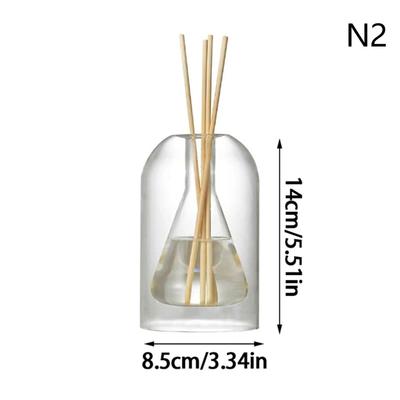 Botella Difusora de Aromaterapia Vidrio Aceite Esencial Con Palitos Difusores Contenedores de Almacenamiento Transparente Decoraciones Modernas para el Hogar