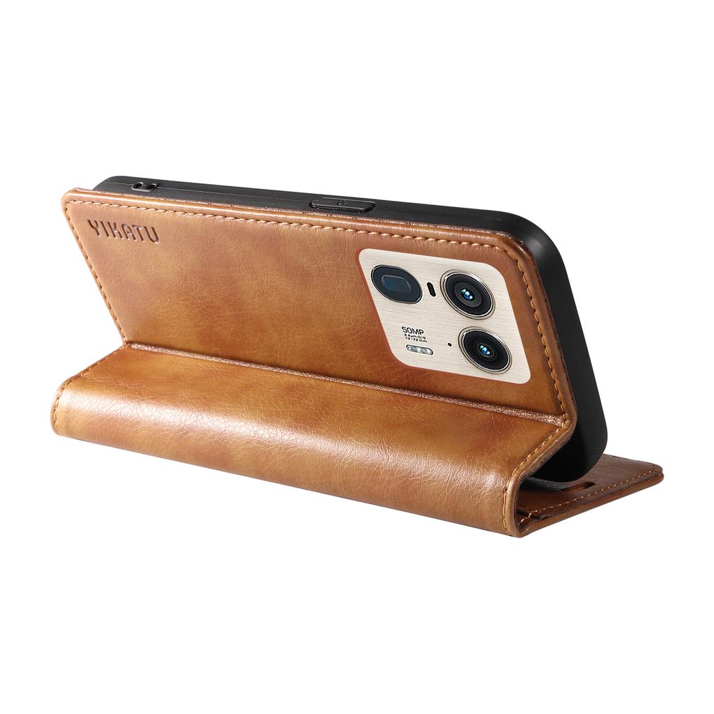 Für Motorola Edge 50 Ultra 5G/Moto X50 Ultra 5G Brieftaschenhülle Lederhülle mit Litschi-Textur