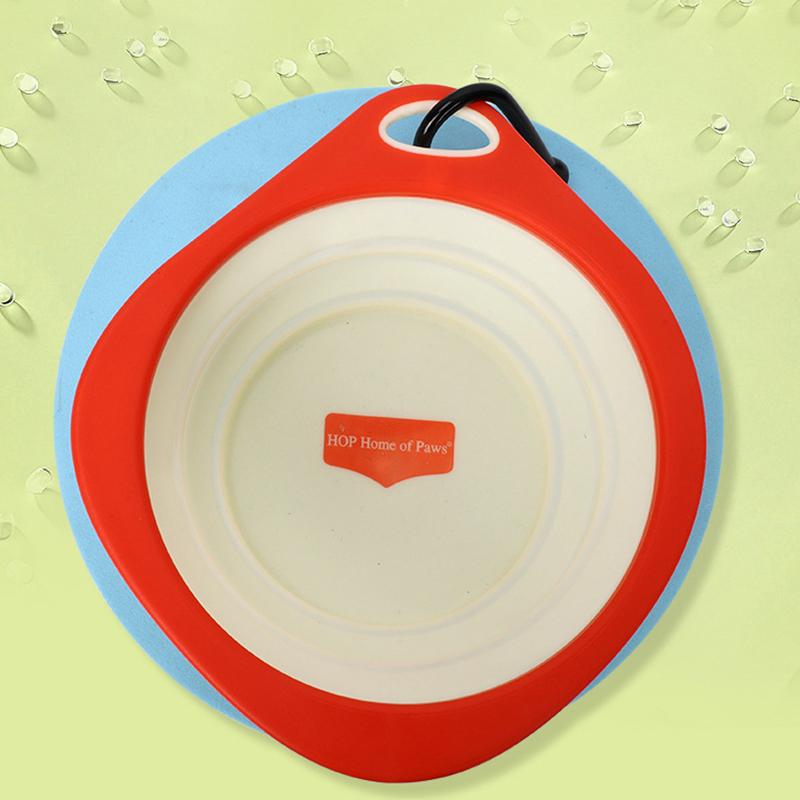 Collapsible Dog Bowl Silicone Dog Food Container Health And Safety Pet Travel Drinking Bowl Feeding Plate